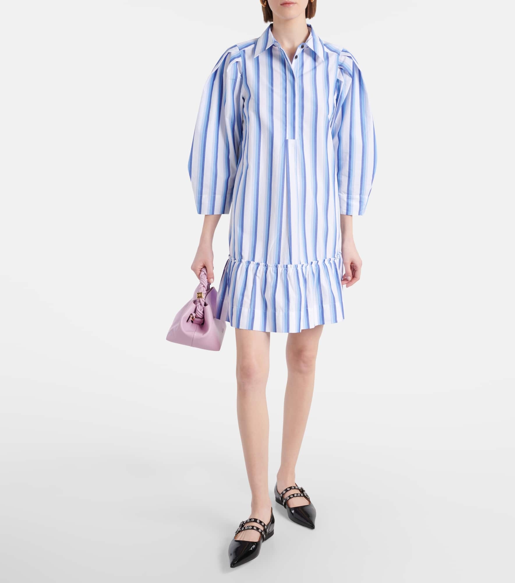 Striped cotton minidress - 2