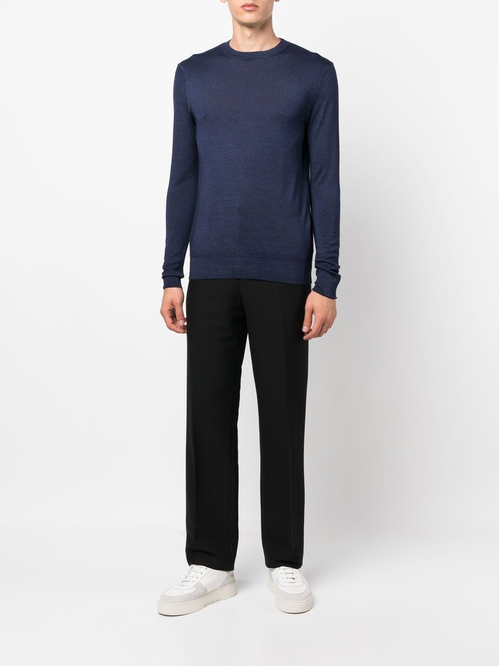 fine-knit slim-cut jumper - 2