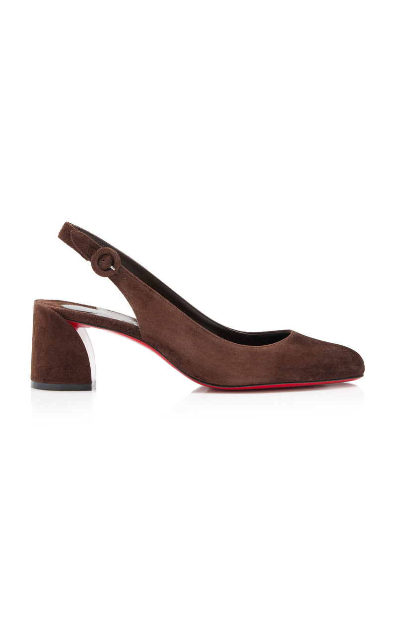 So Jane 55mm Veau Velours Slingback Pumps brown 1