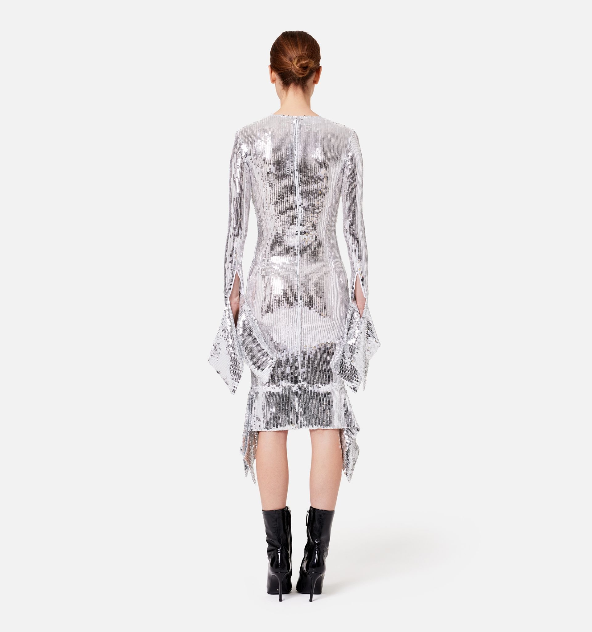 Sequined Ruffled Dress - 5