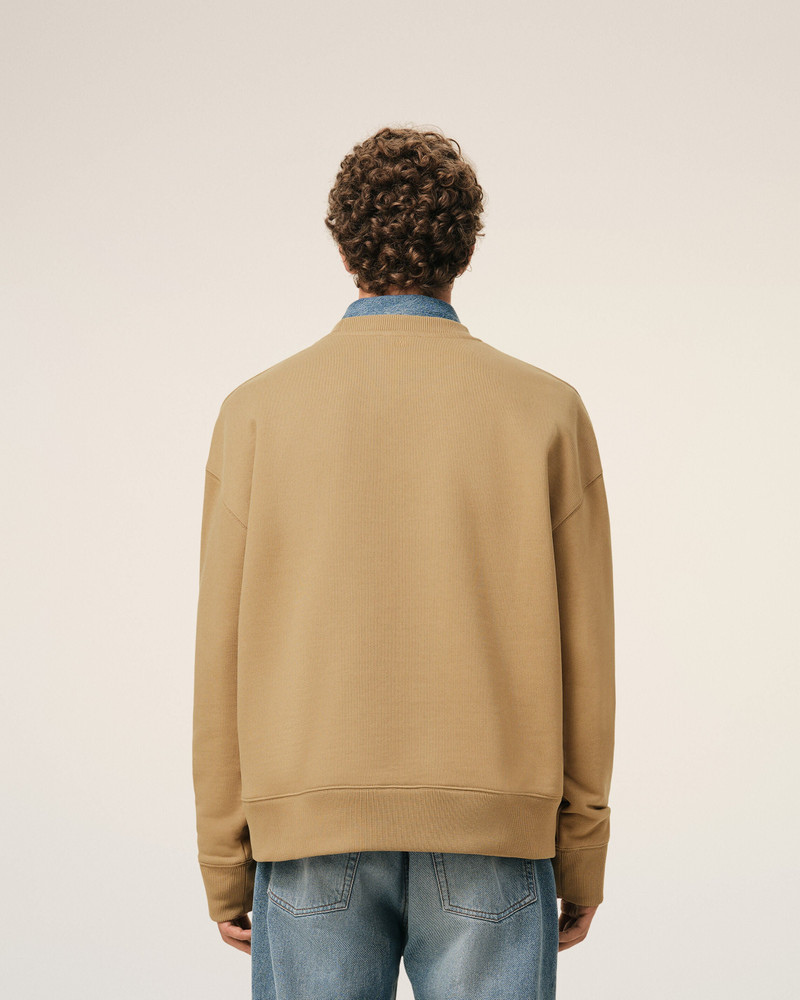 BEIGE COTTON AMI DE COEUR SWEATSHIRT 5