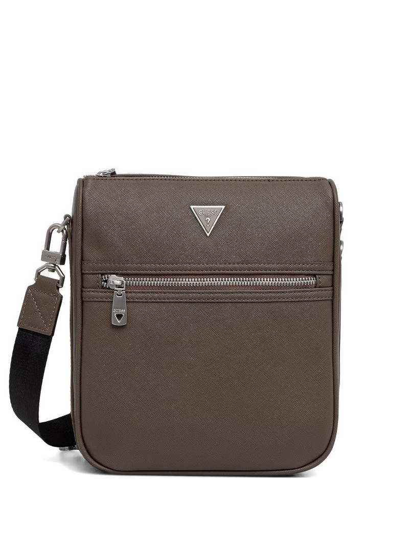 Milano logo-plaque zip messenger bag 1