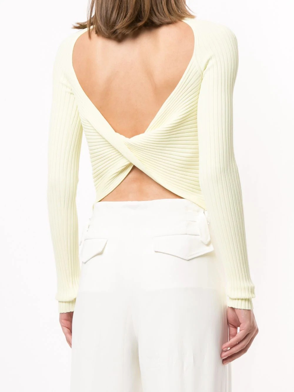 open-back ribbed top - 4