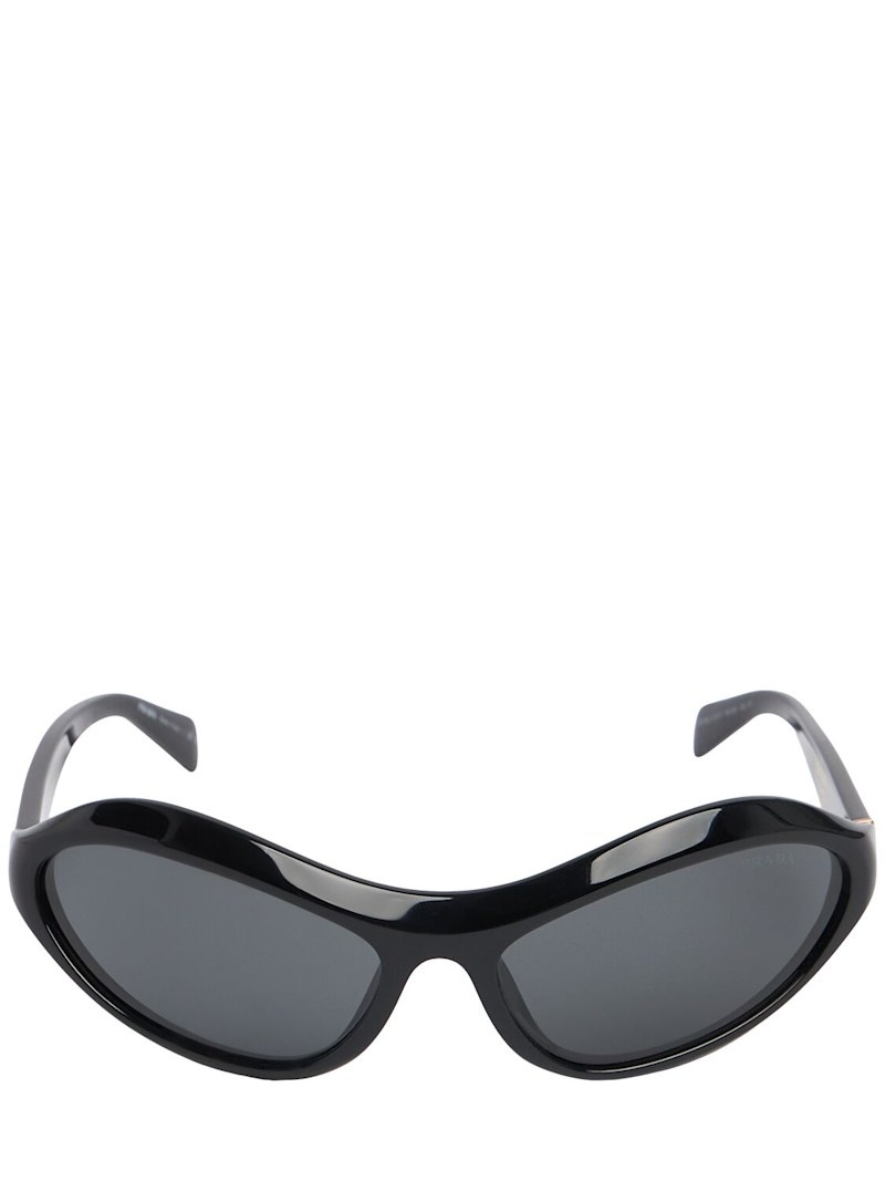 Round acetate sunglasses - 1