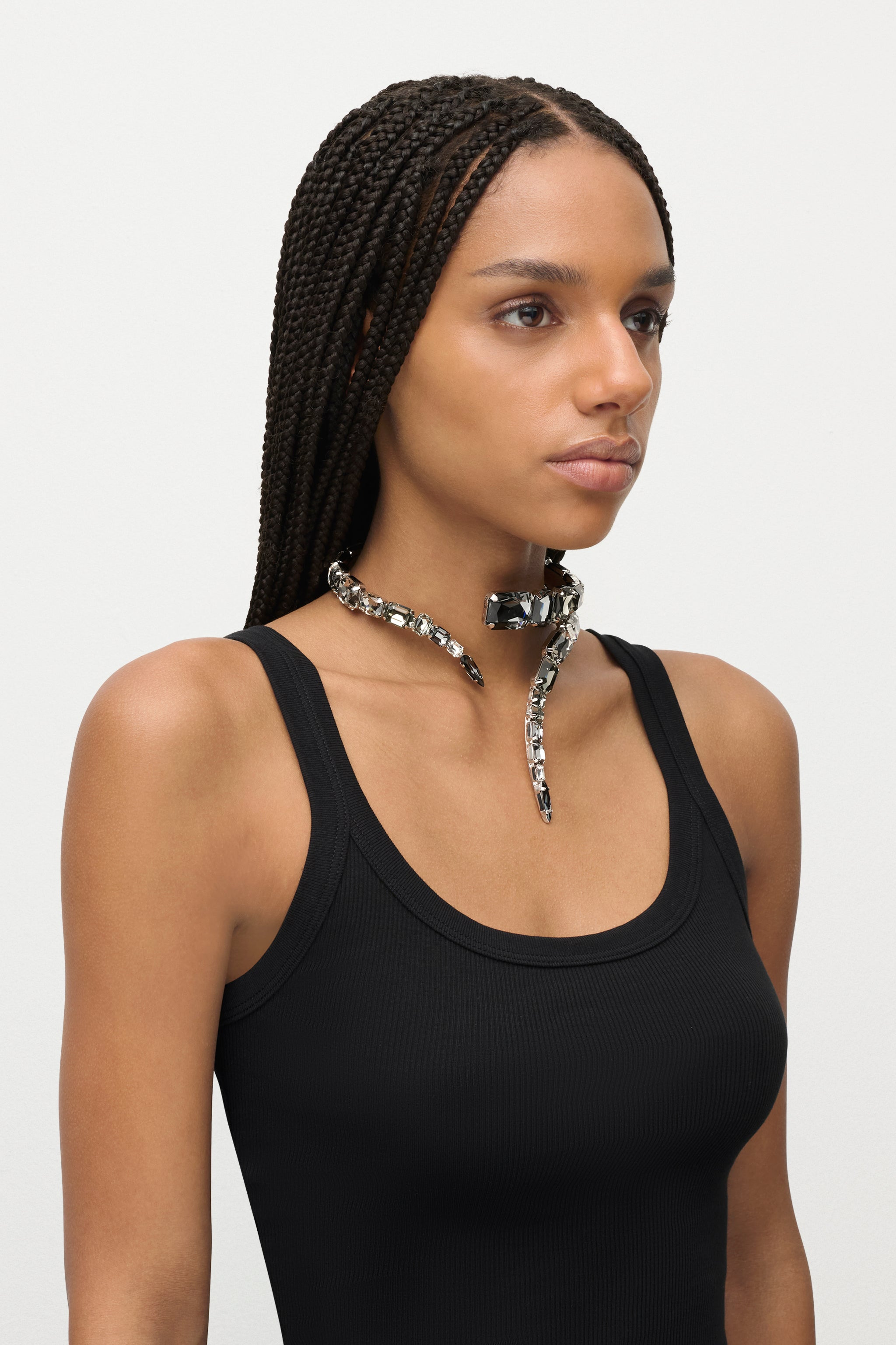 OMBRE CRYSTAL WRAP CHOKER NECKLACE - 4