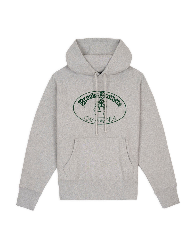 Brooks Brothers California Logo Hoodie - Heather Grey 1