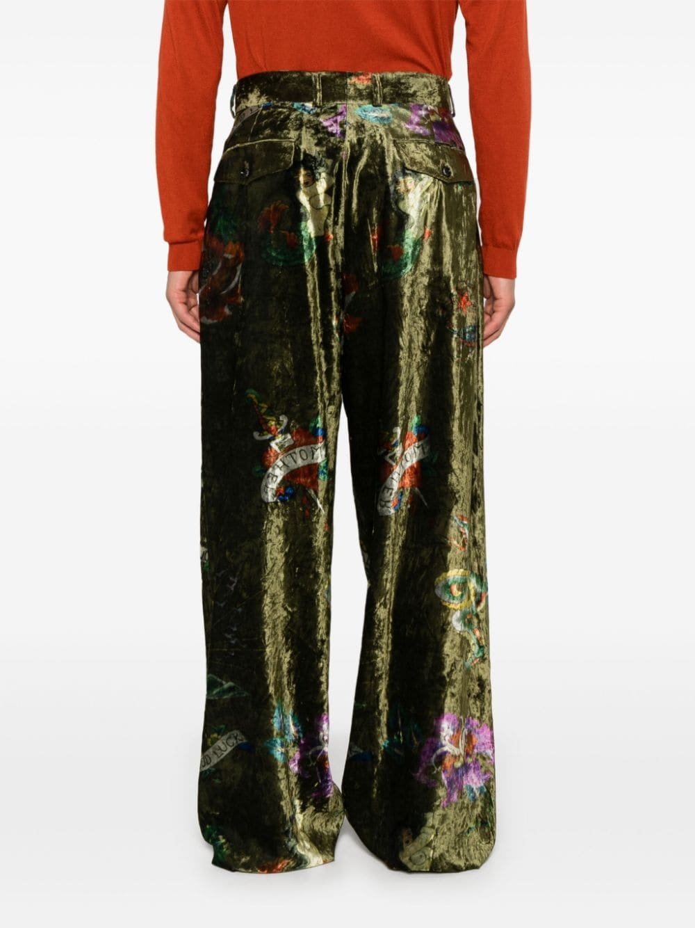 graphic-print trousers - 4