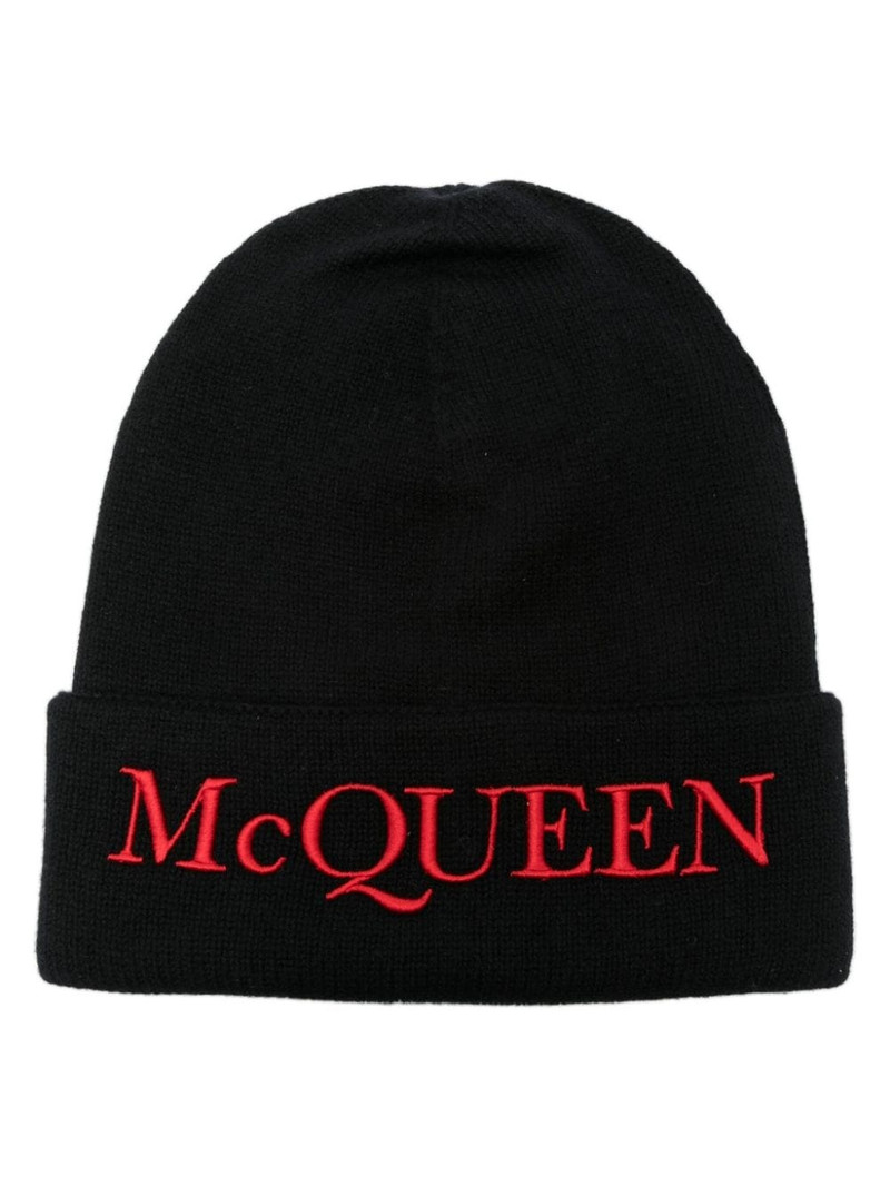 logo-embroidered cashmere beanie 1