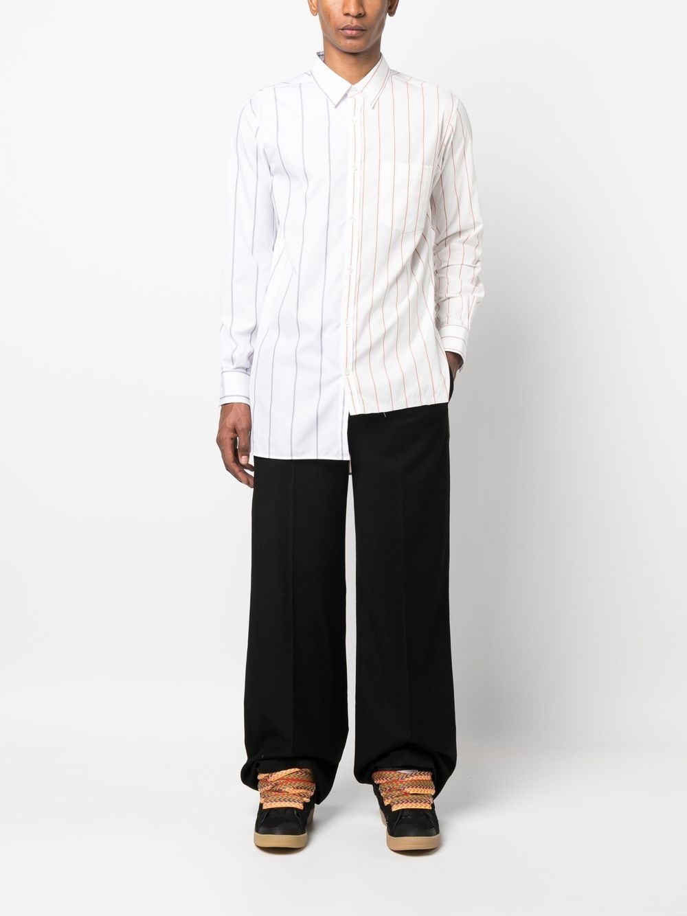 TWO-TONE PINSTRIPE SHIRT - 4