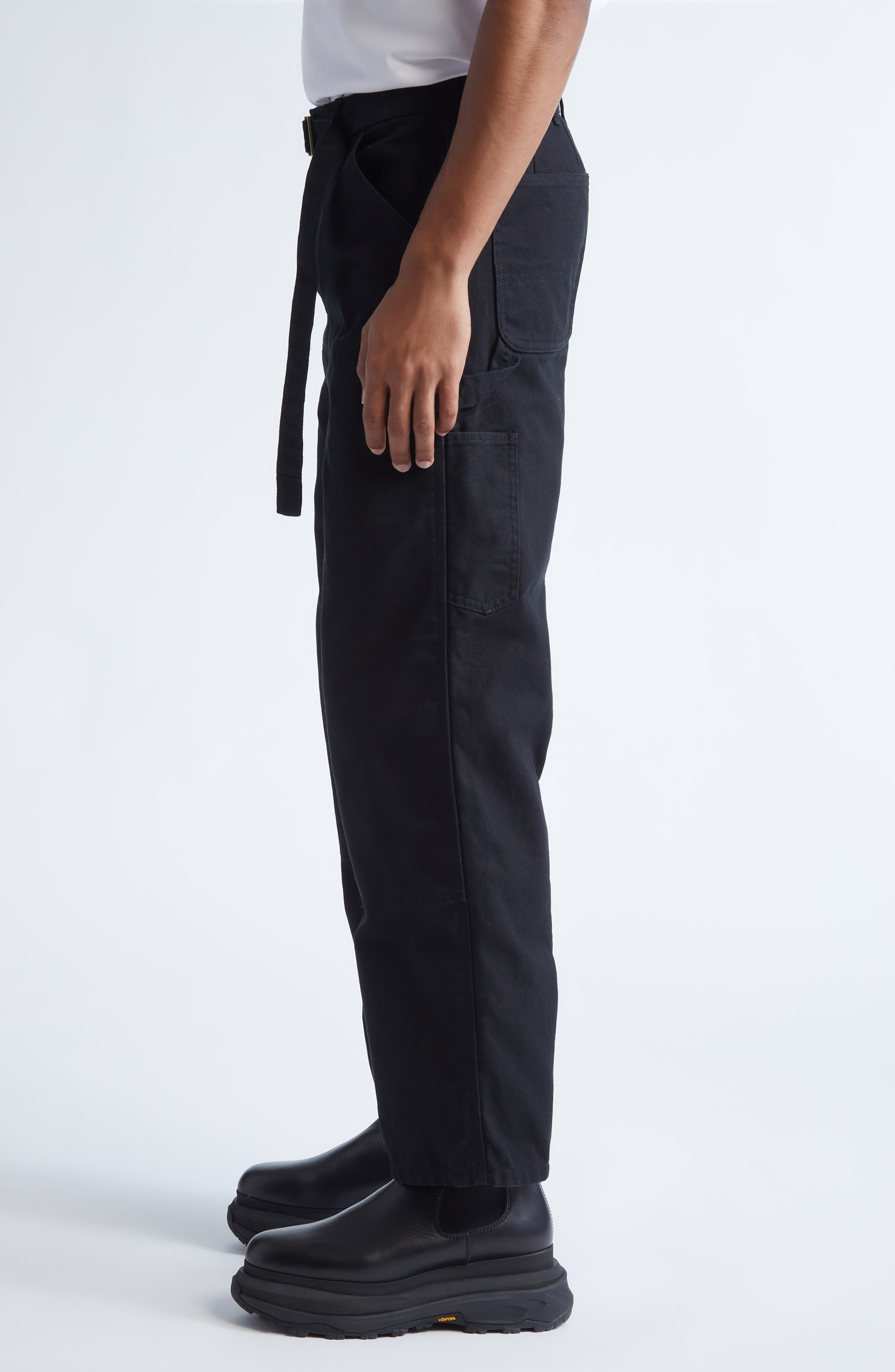 Sacai Carhartt WIP Duck Canvas Carpenter Pants in Black at Nordstrom - 4