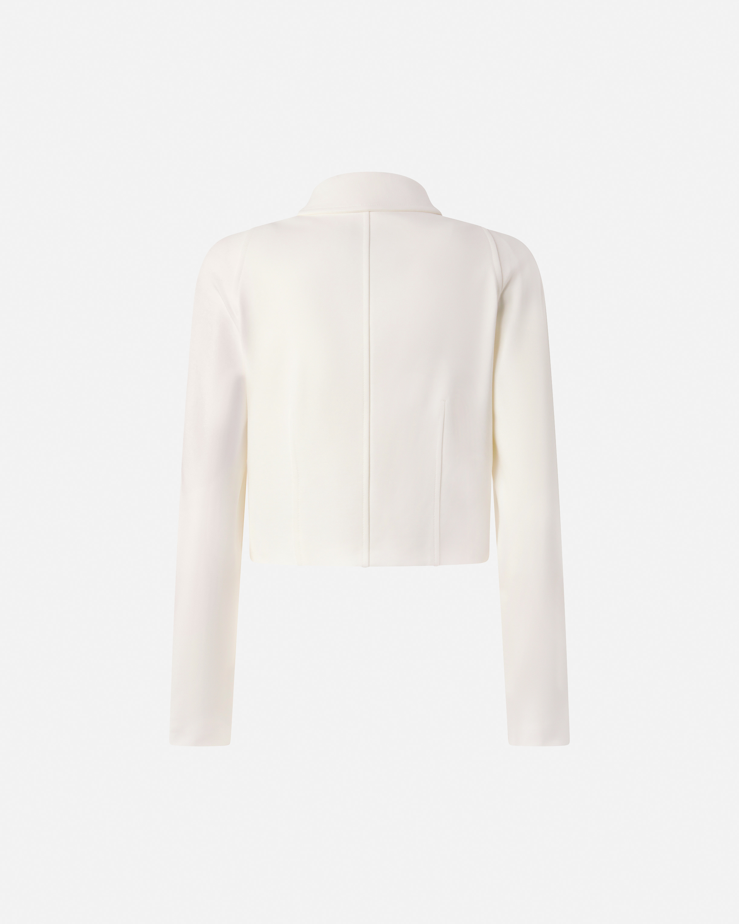 SHORT FULL MILANO-KNIT TECHNICAL FABRIC JACKET - 6