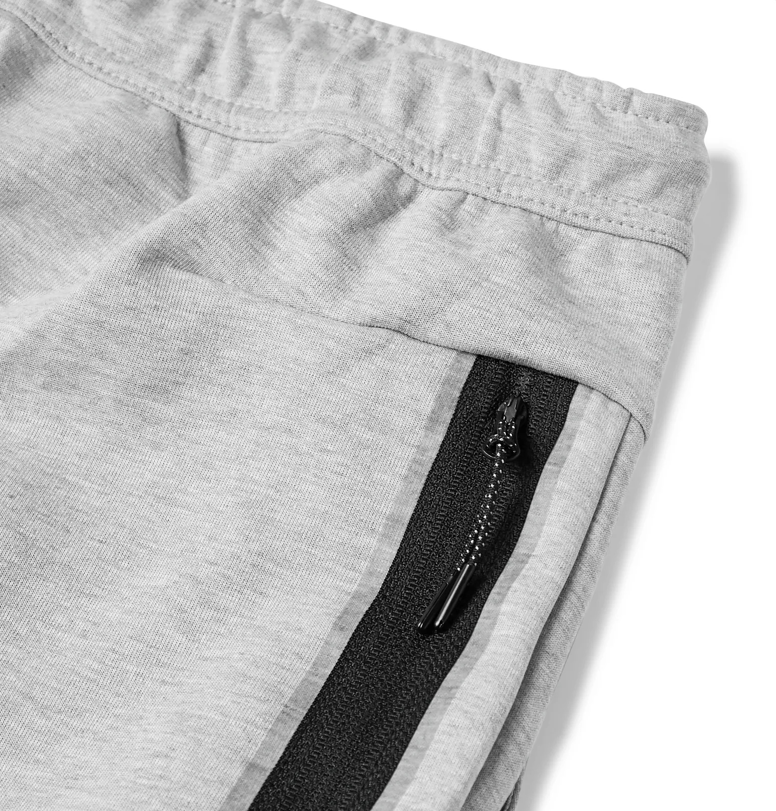 Sportswear Tapered Logo-Print Mélange Cotton-Blend Tech-Fleece Sweatpants - 5