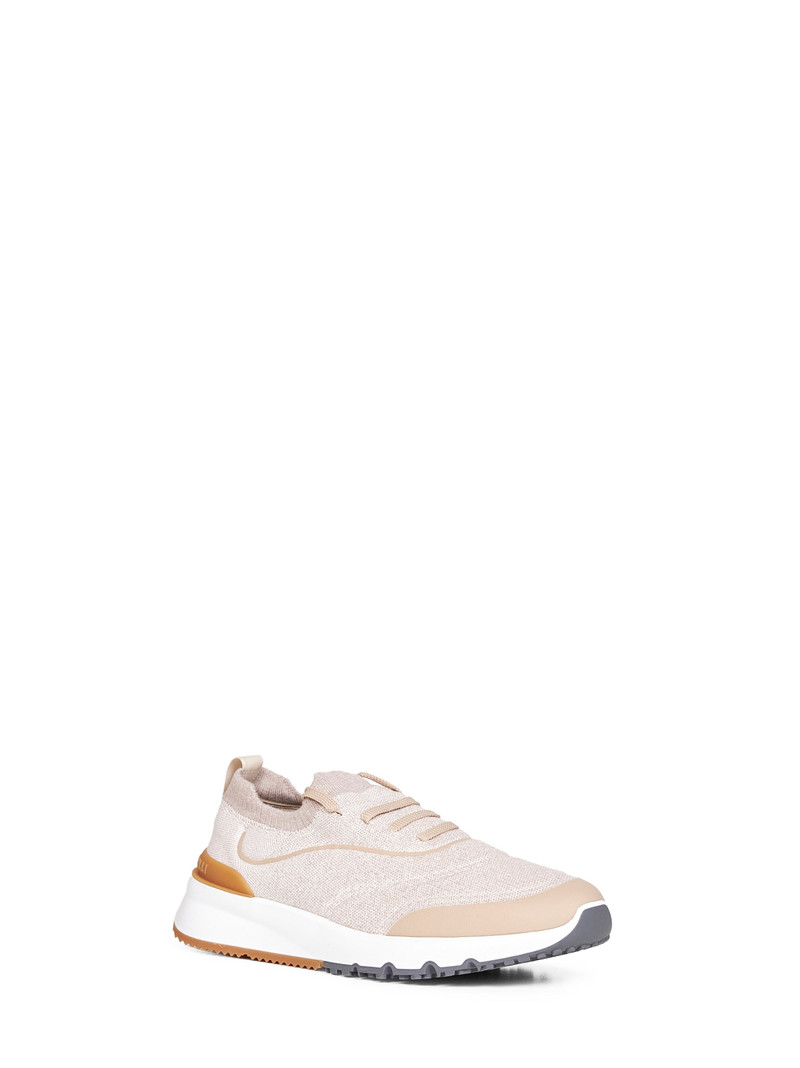 Brunello Cucinelli Multicolor techno cotton knit Runners outlook