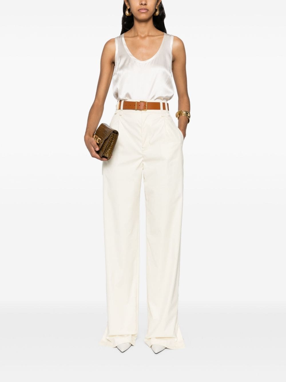 dart-detailed straight trousers - 2