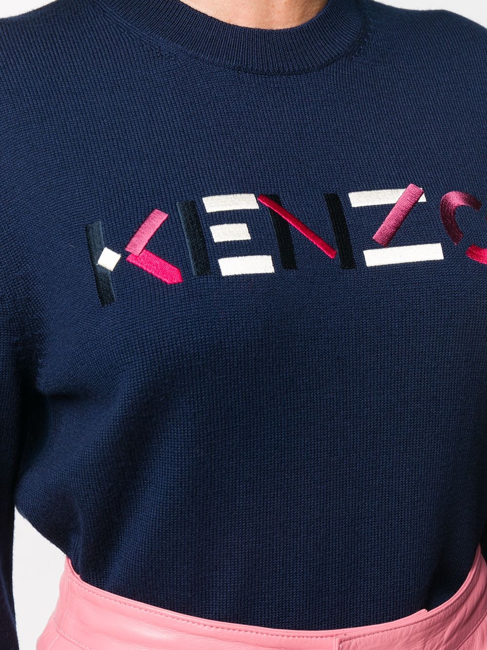 embroidered logo crew neck jumper - 5