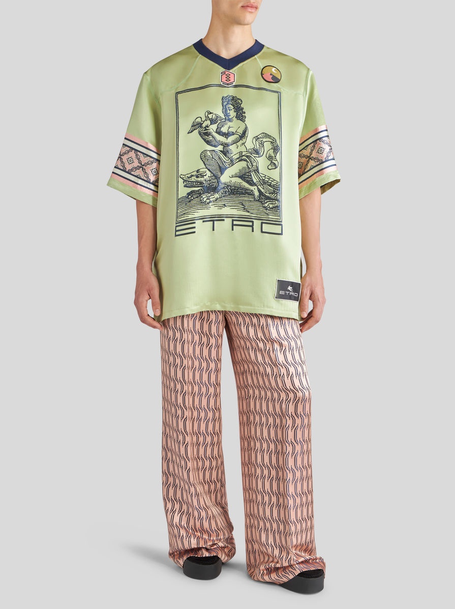 SILK JACQUARD TROUSERS - 2