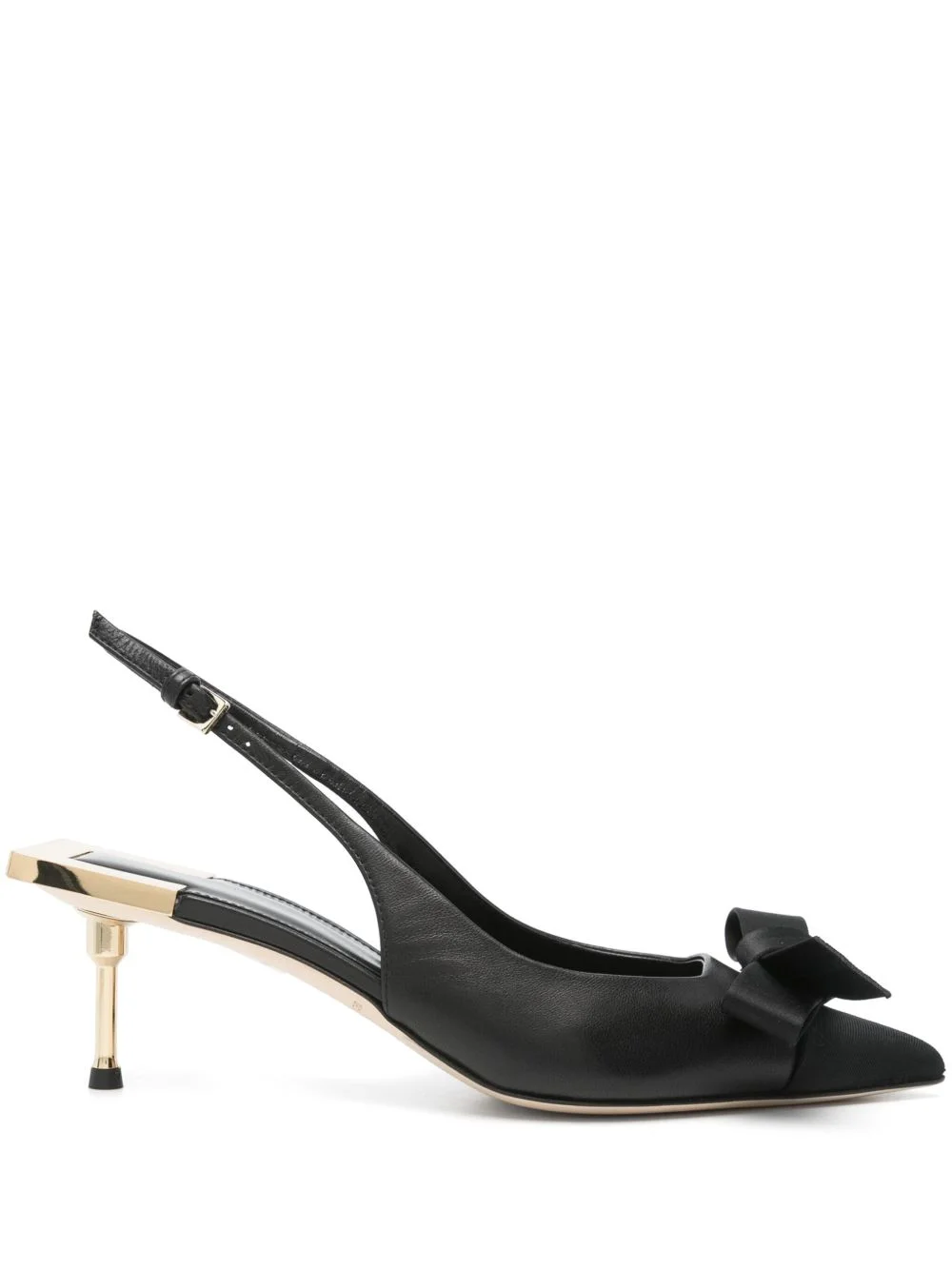 50mm bow-detail slingback pumps - 1