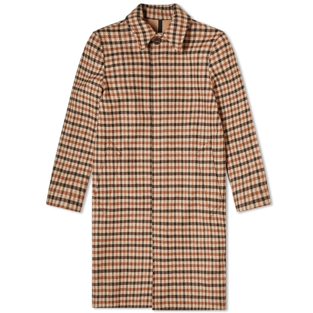 AMI Wool Check Overcoat - 1