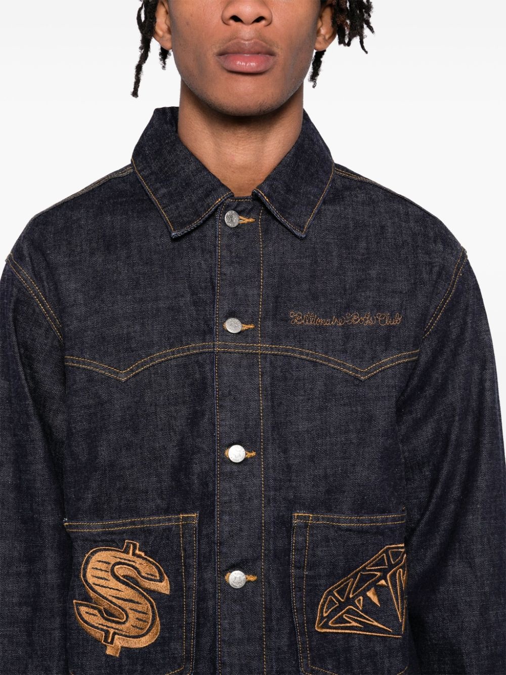 EMBROIDERED DENIM JACKET - 5