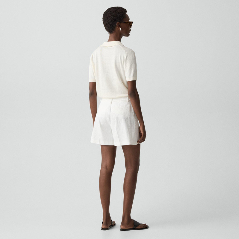 Theory Fluid Pleat Short in Good Linen outlook