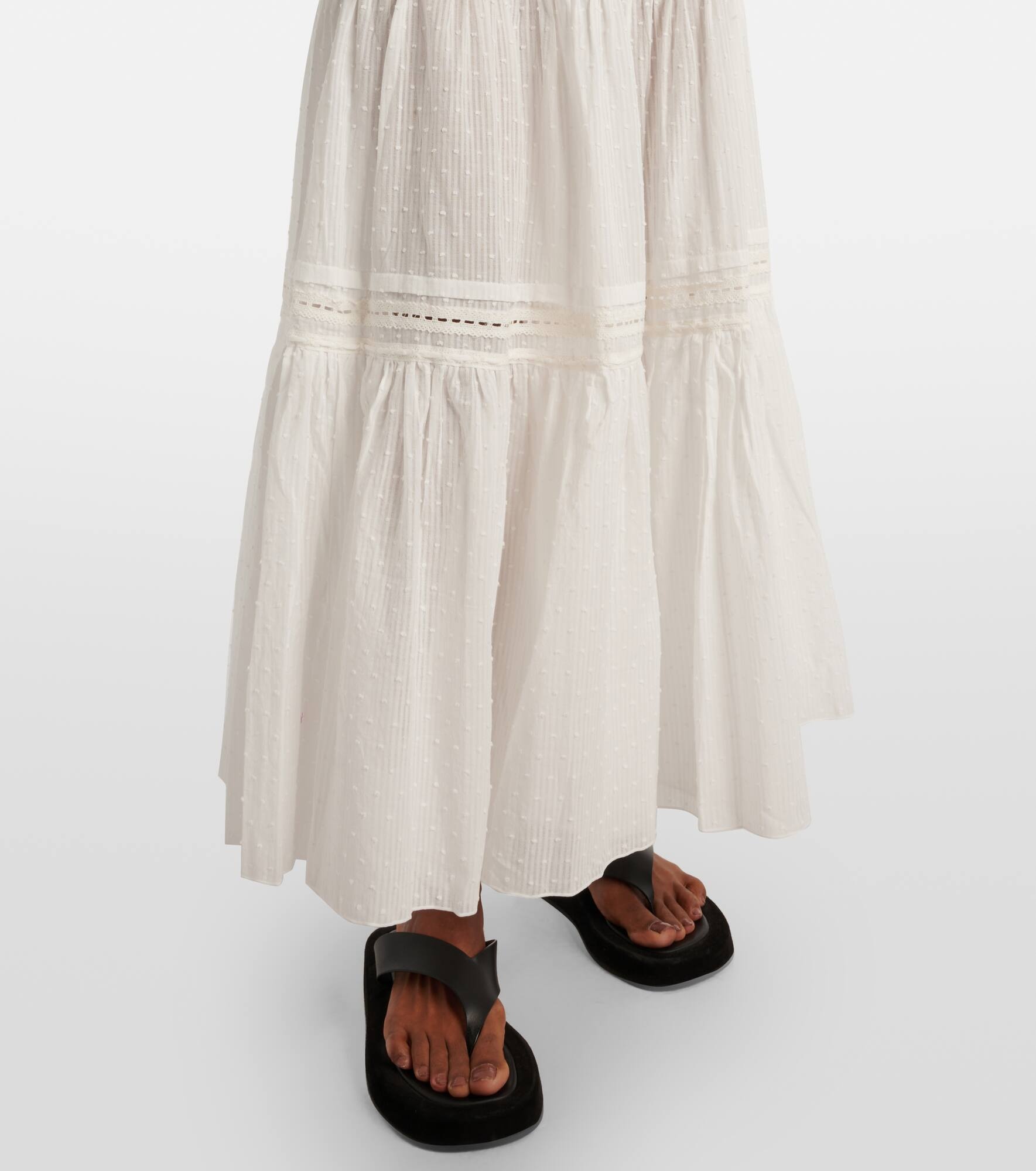 Tiered cotton maxi skirt - 5