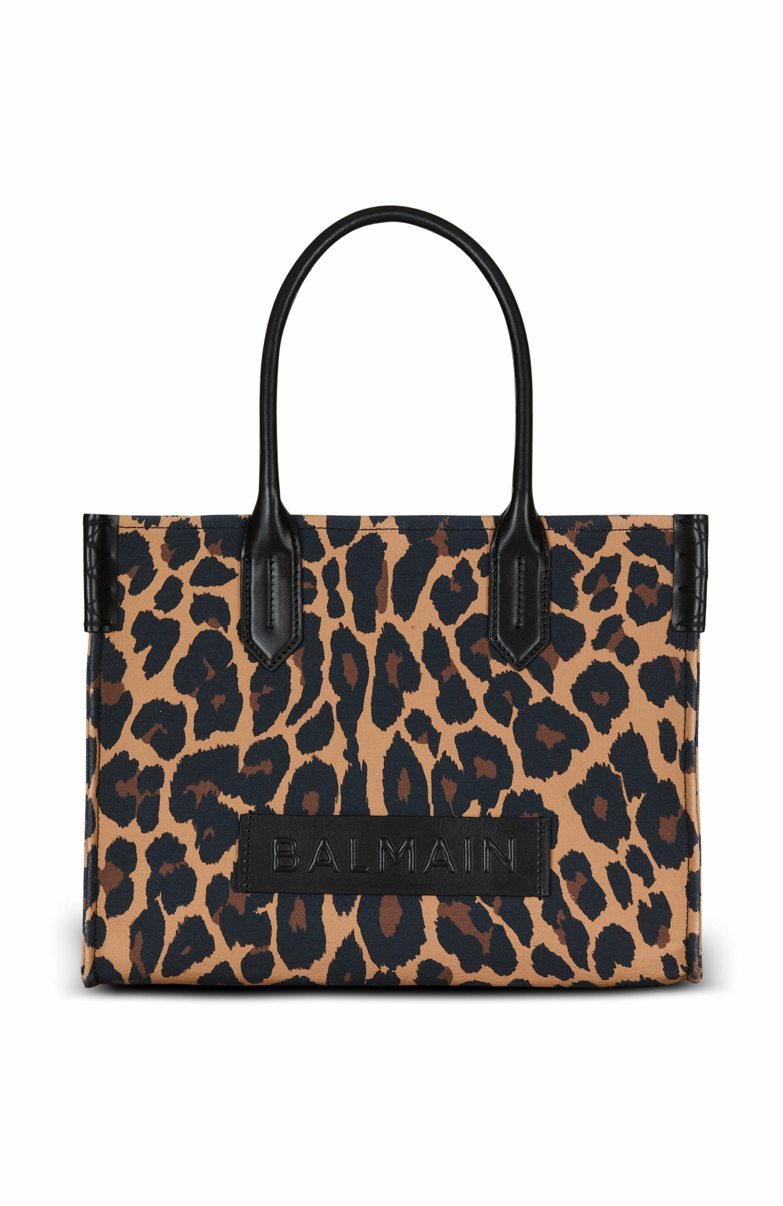 Balmain B-Army 36 leopard print tote bag in Brown at Nordstrom - 1