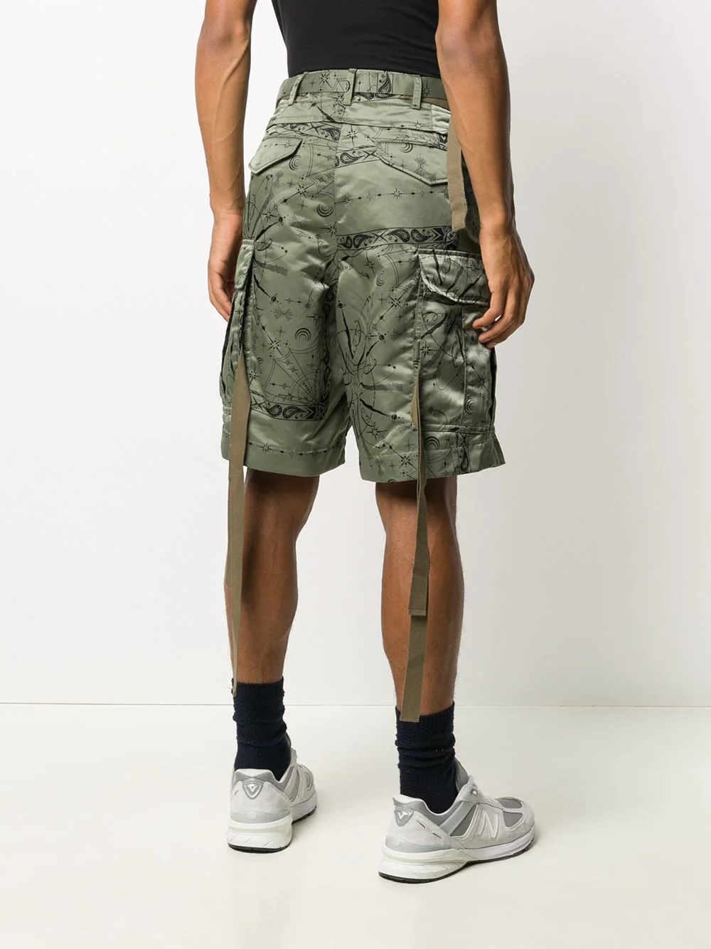 cosmic print cargo shorts - 4