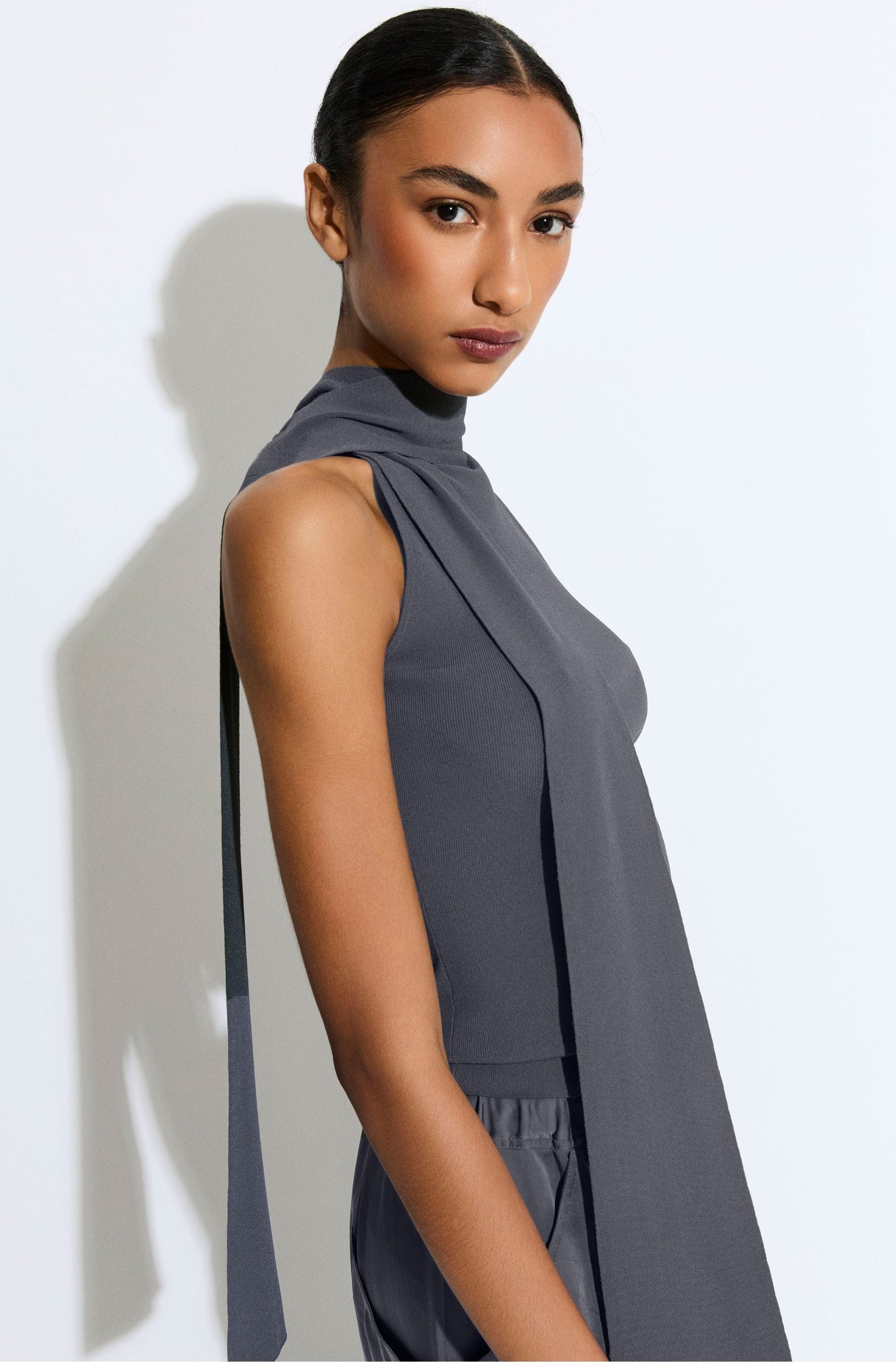 Matte Viscose Halterneck Top - 4