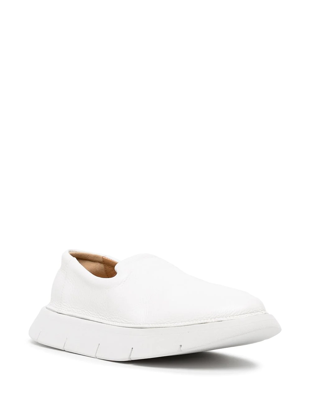 chunky sole leather loafers - 2