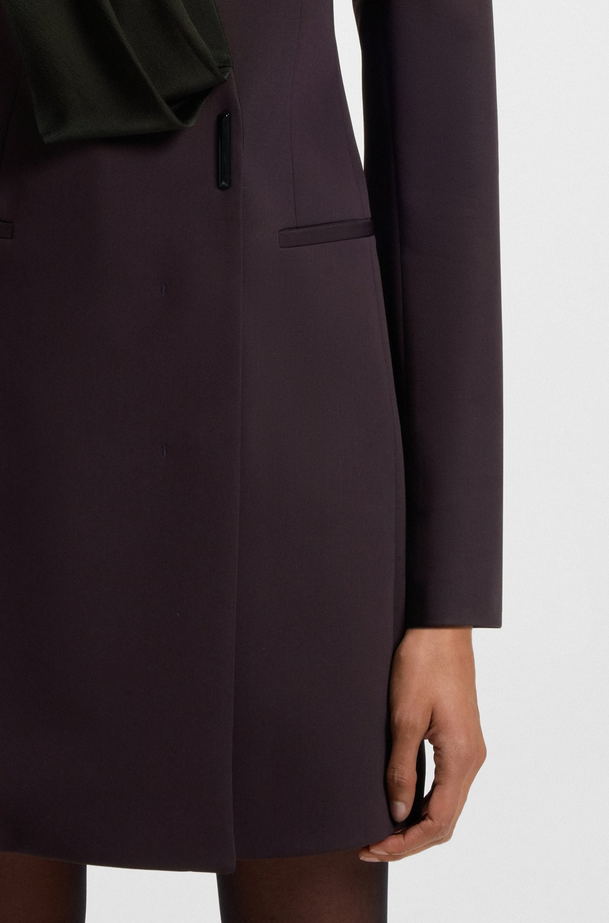 TUXEDO-STYLE DRESS IN WOOL - 6
