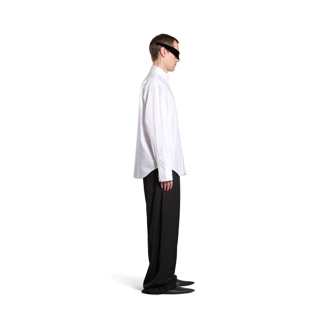 Men's Political Stencil Shirt Large Fit in White - 3