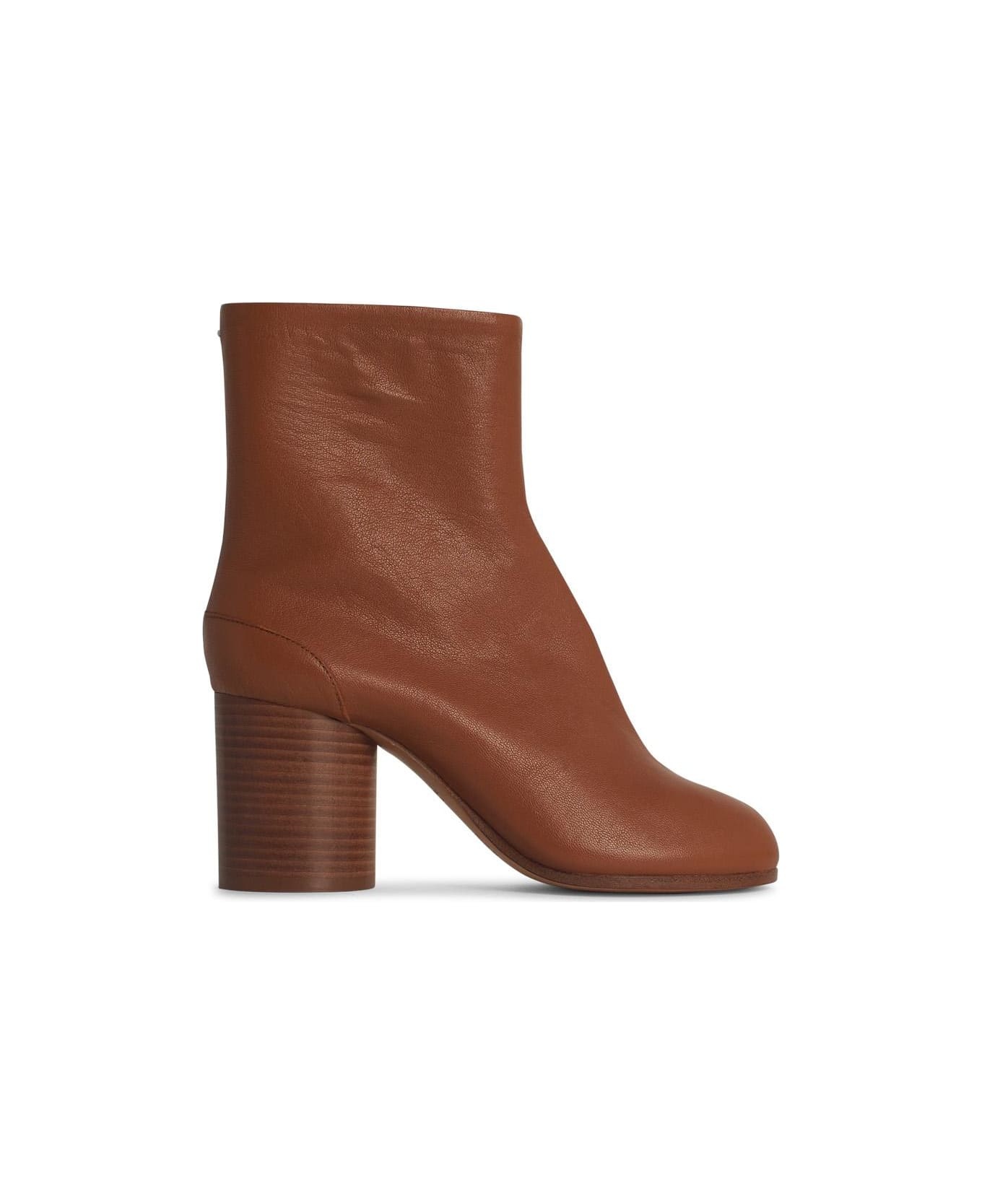 'tabi' Brown Leather Ankle Boots - 1