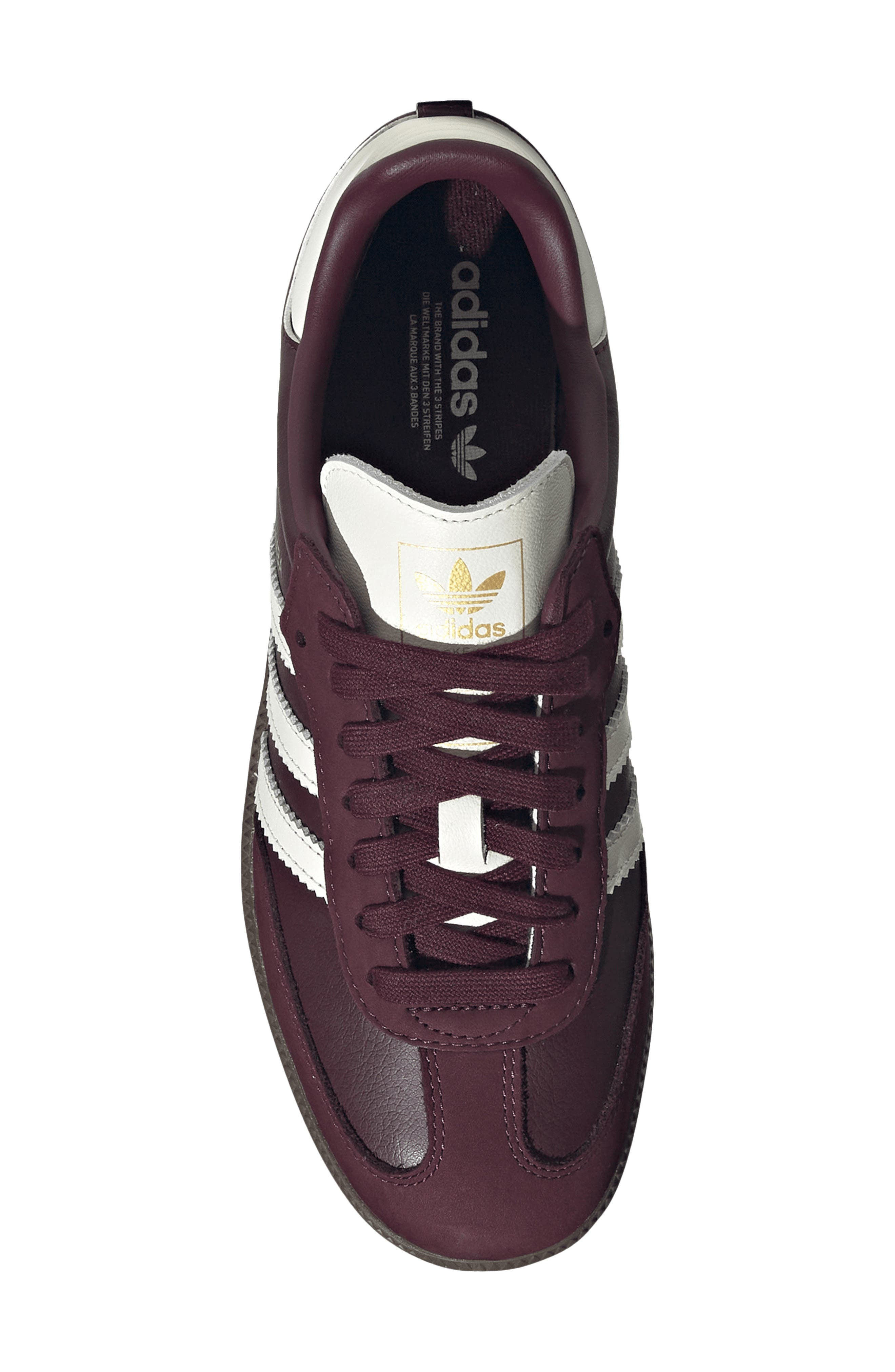 adidas Gender Inclusive Samba OG Sneaker in Maroon/owh at Nordstrom - 4