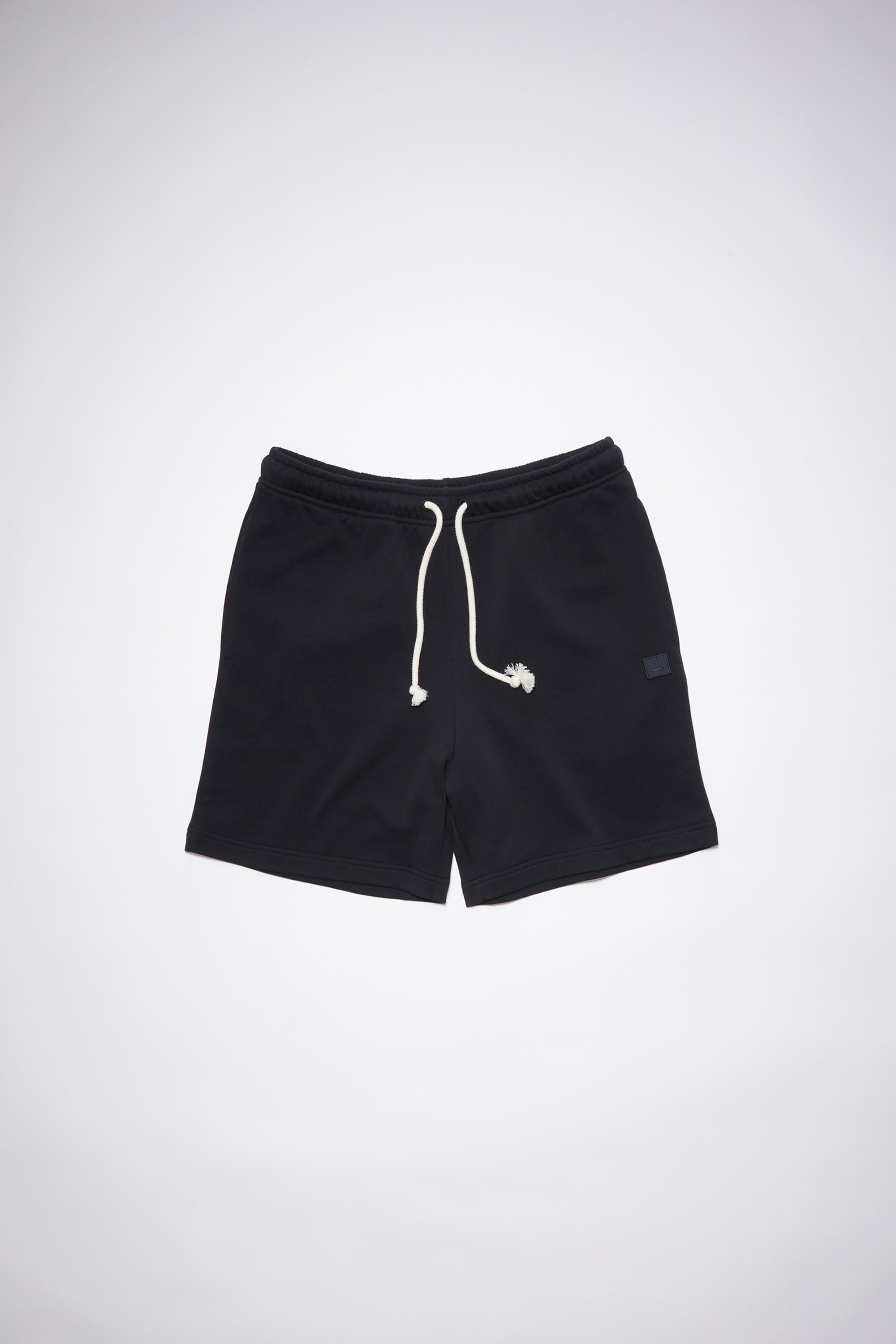 Fleece sweat shorts - Black - 1