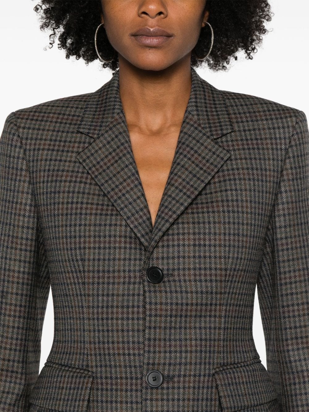 check-pattern blazer - 5