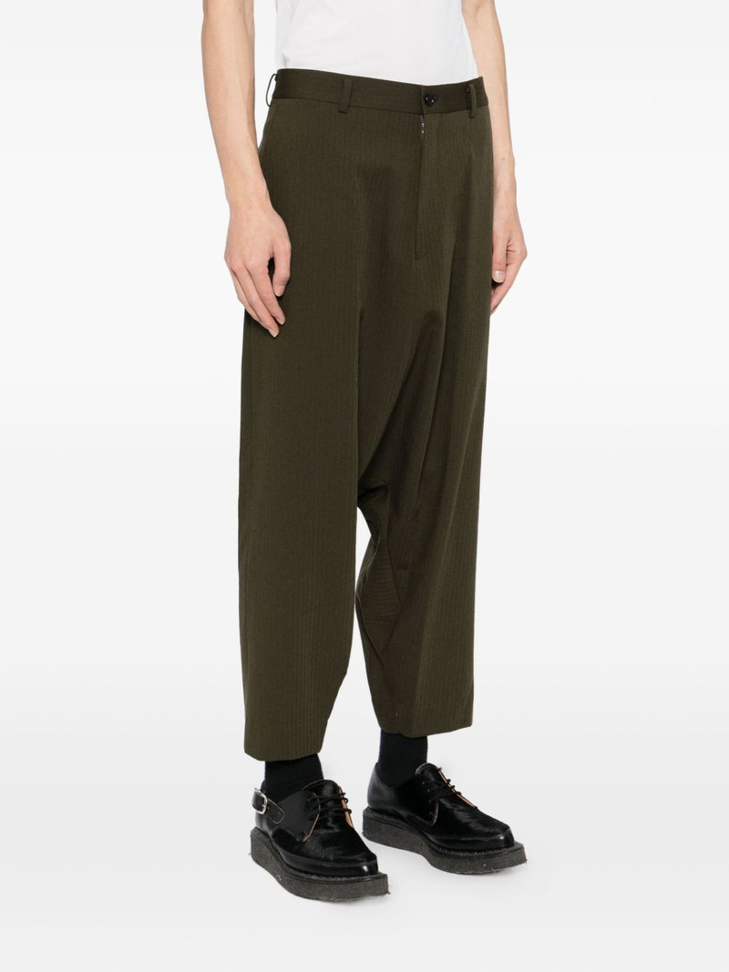 wool drop-crotch trousers 3