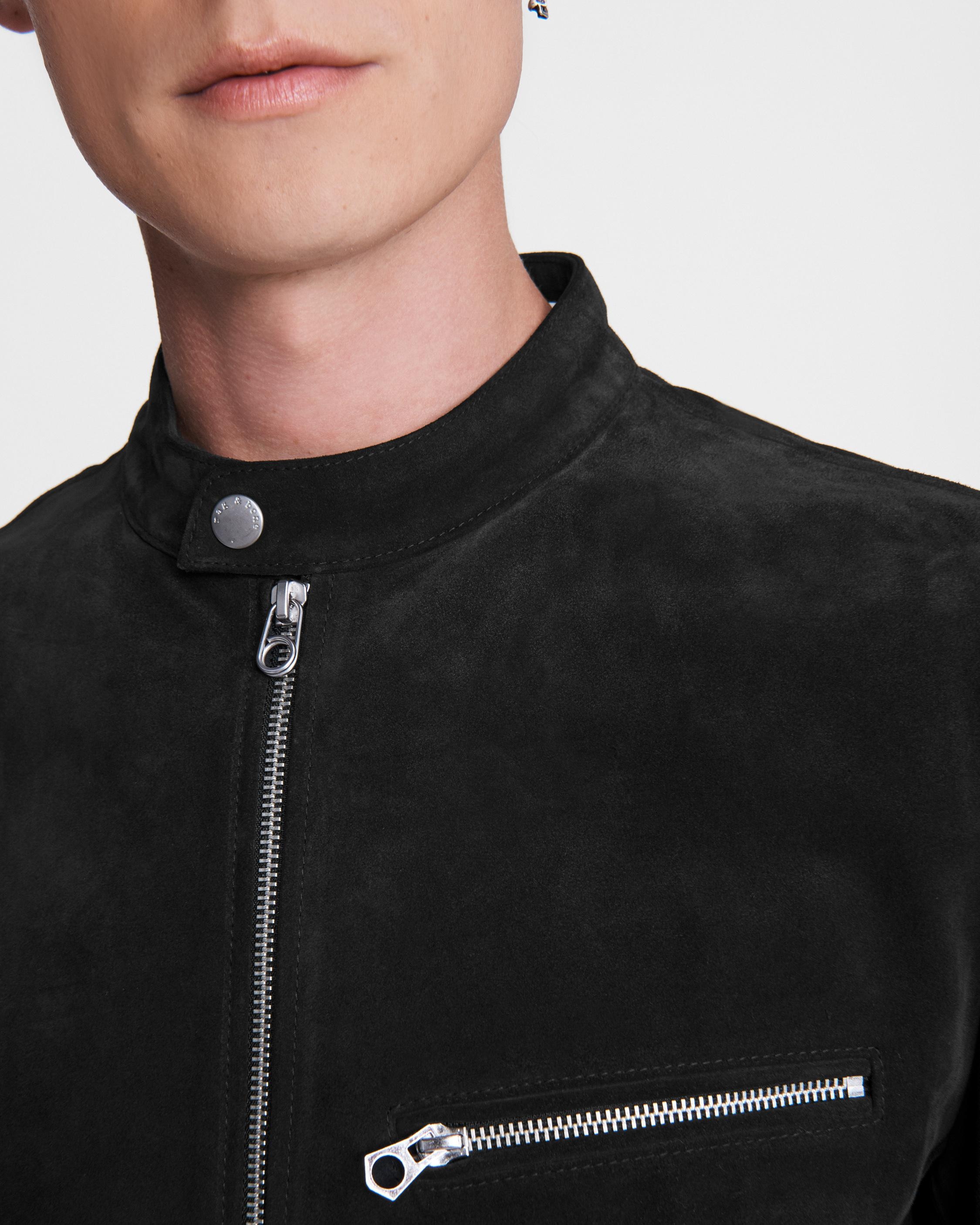 Suede Cafe Racer Jacket
Classic Fit Jacket - 6