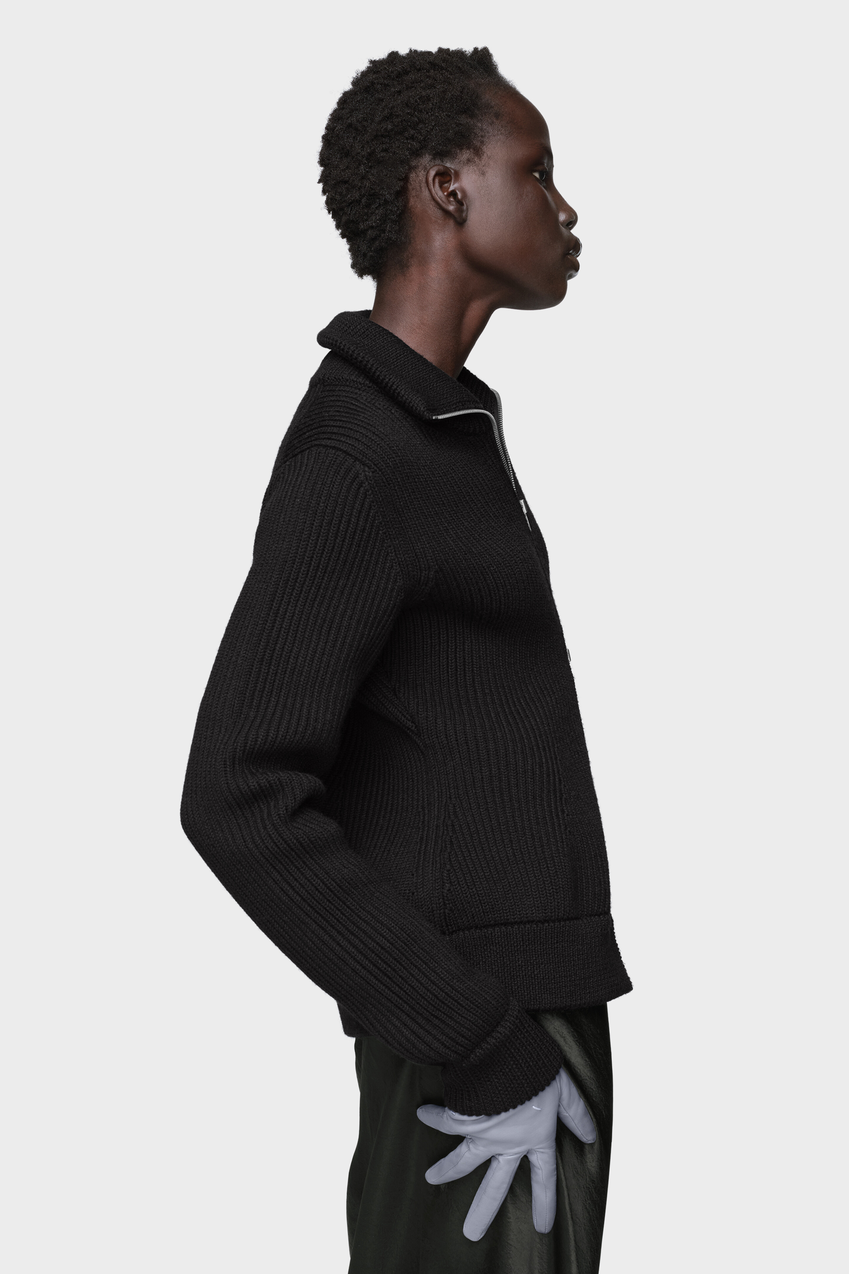 Wool zipped cardigan - 3