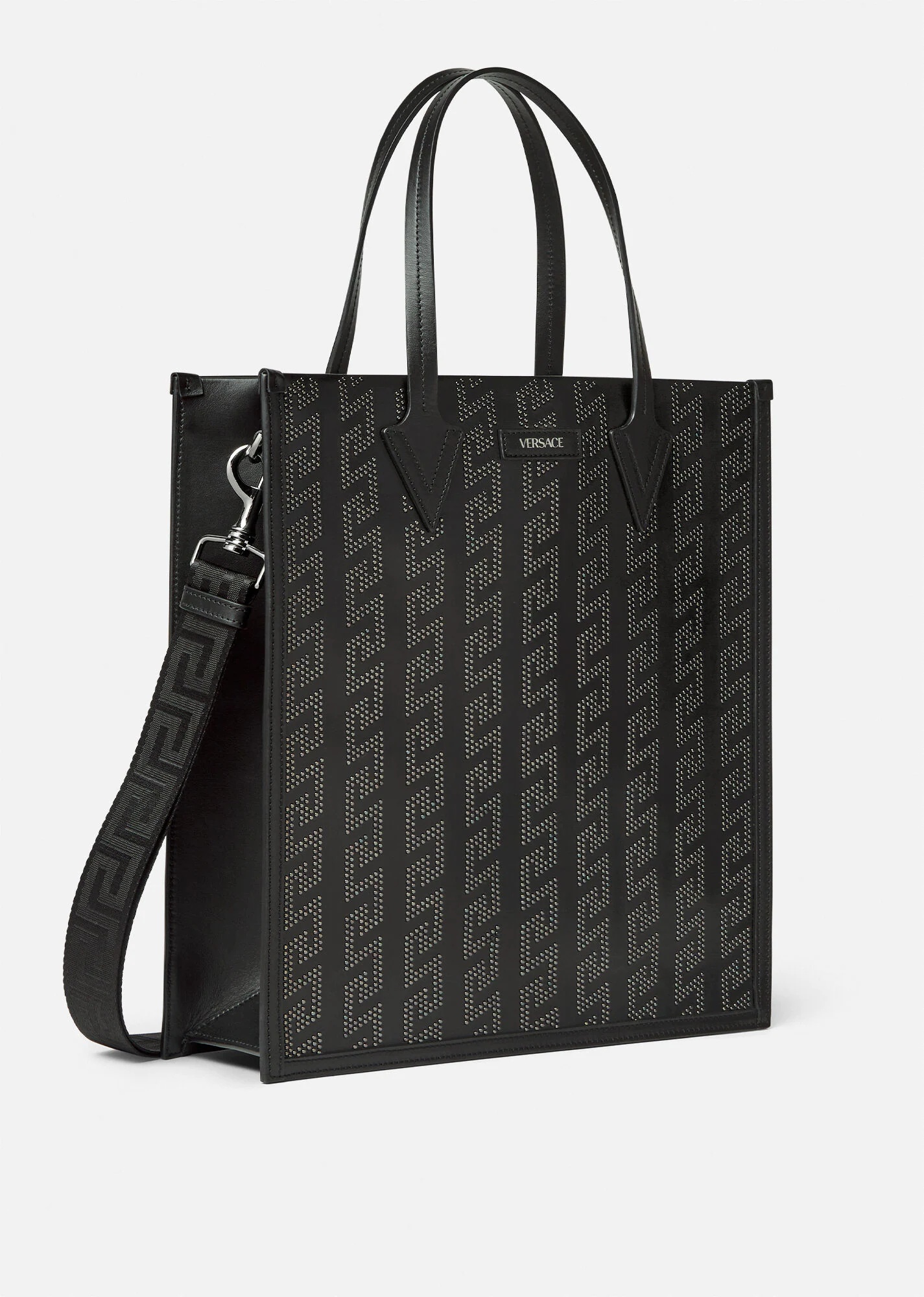 Studded Greca Tote Bag - 2