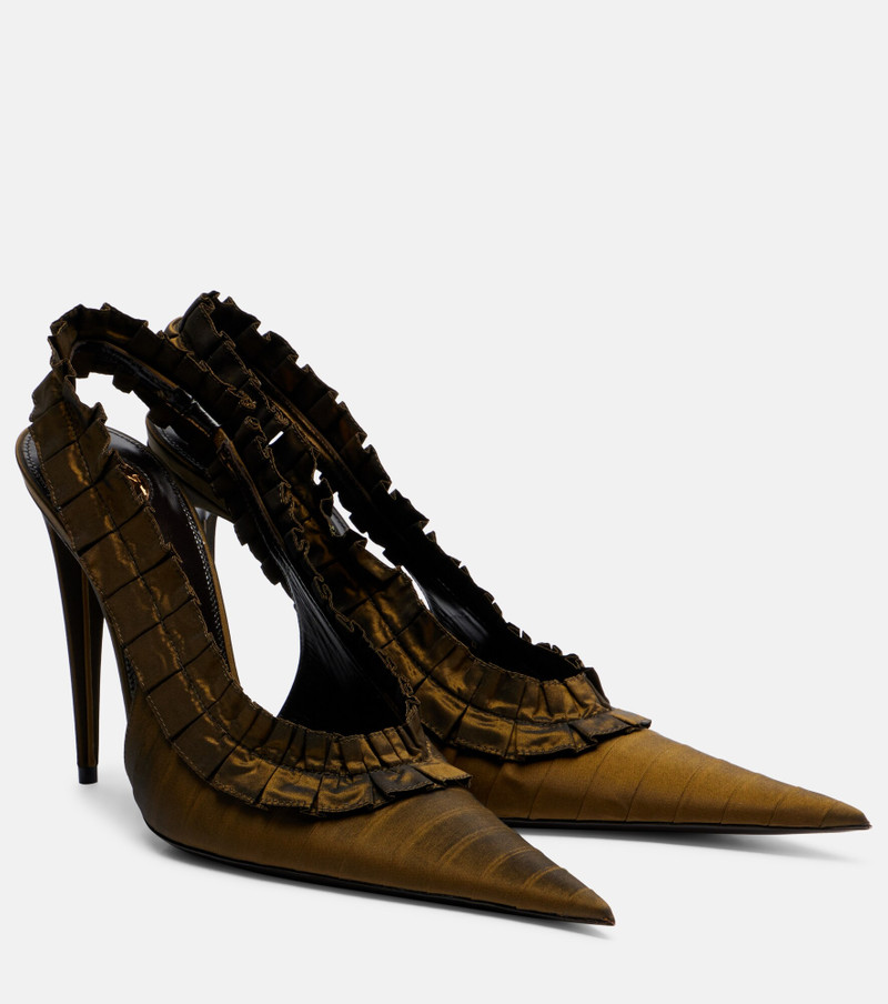 Madeleine taffeta slingback pumps 1