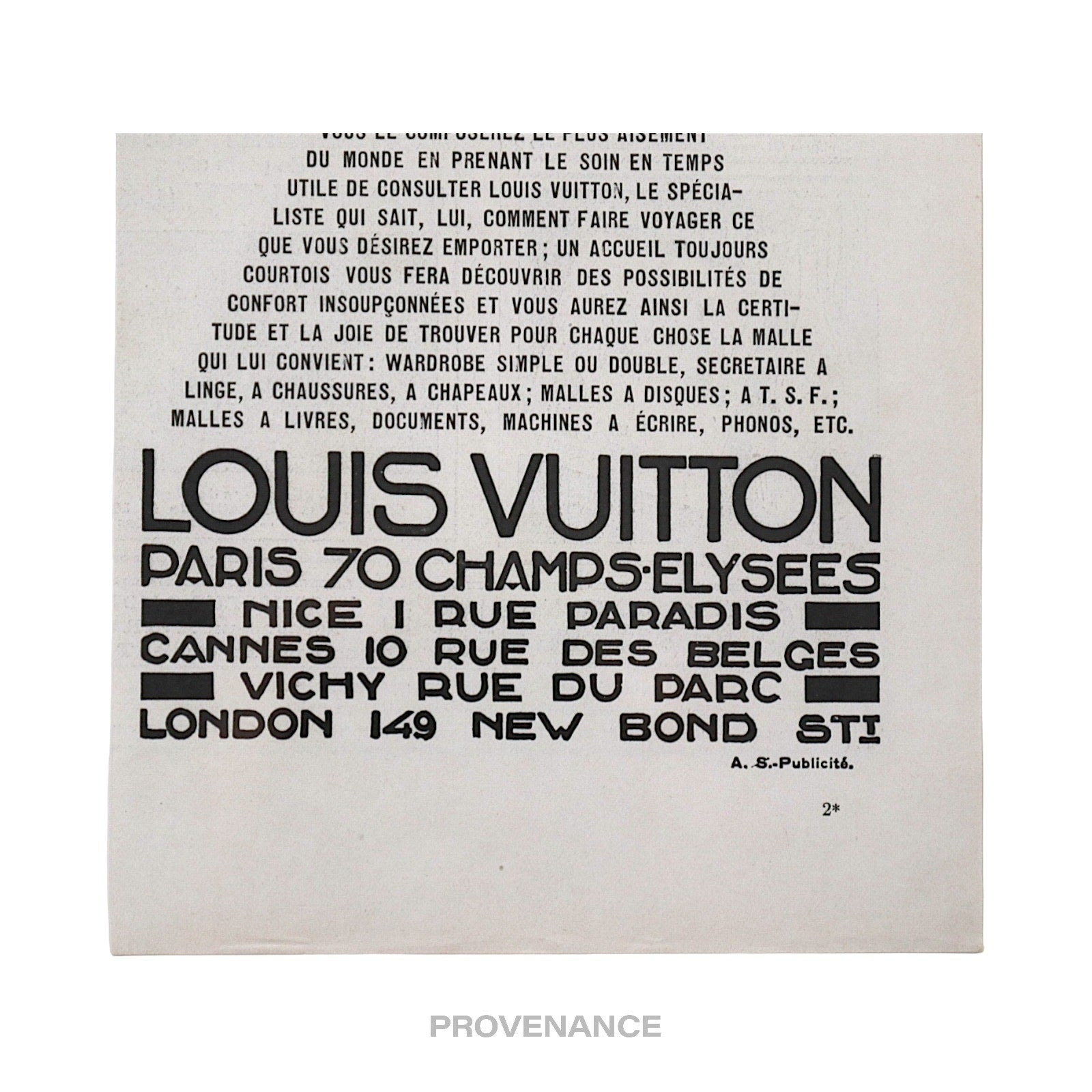 Louis Vuitton Antique Newsprint Ad- Monogram Drawer Trunk - 7
