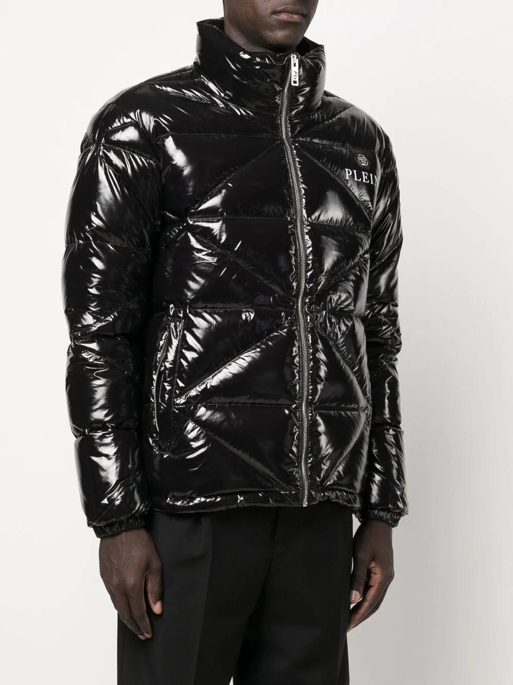 padded high-shine jacket - 3