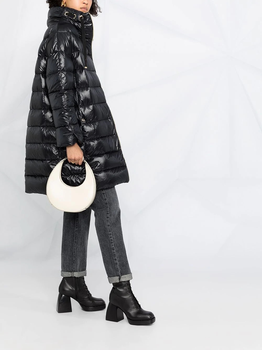 funnel neck padded coat - 6