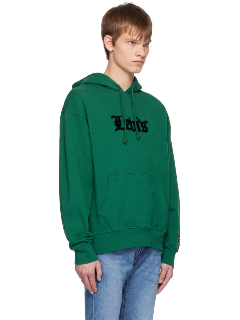 Green Flocked Hoodie 2