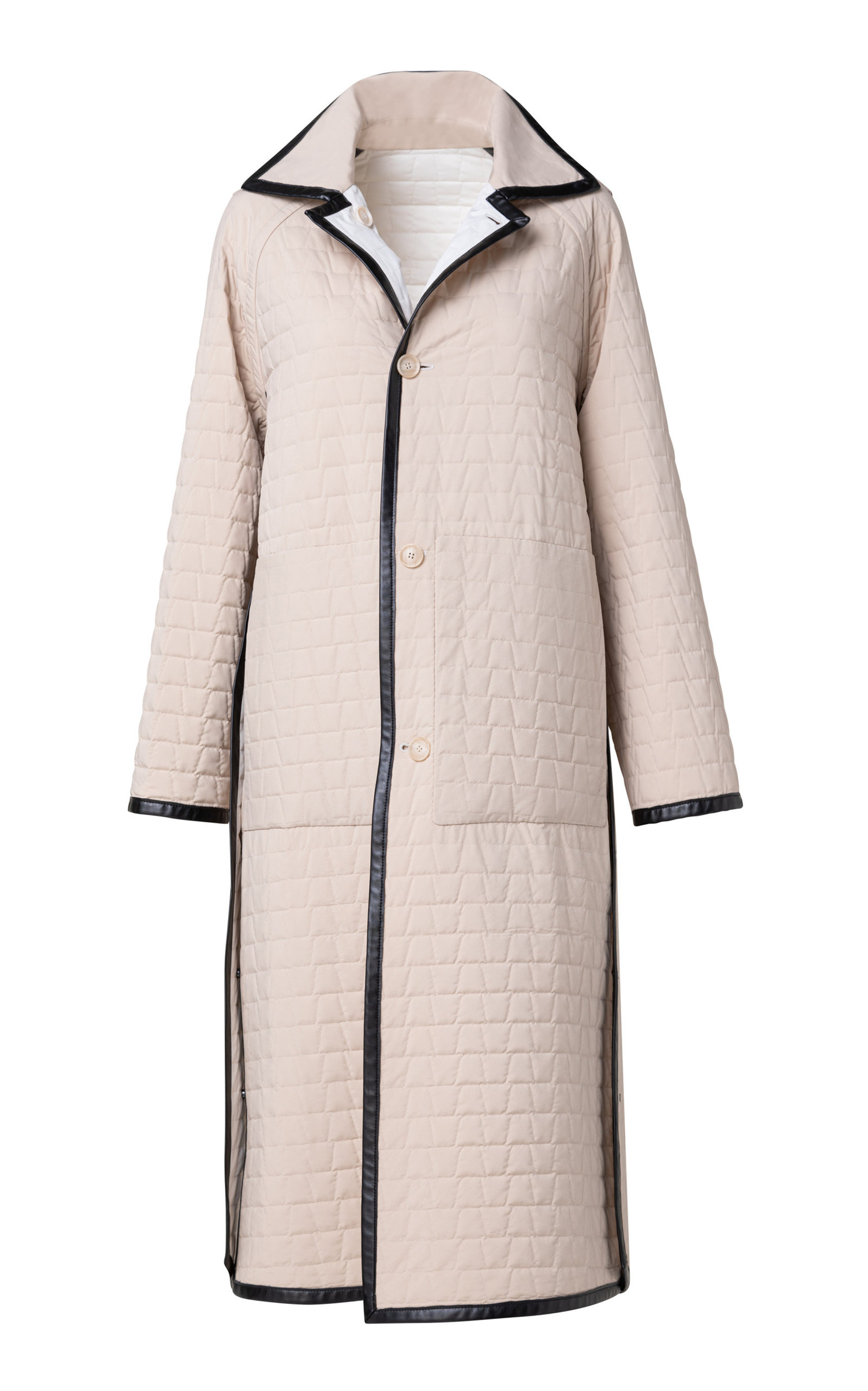 Kevin Lerit Reversible Quilted Taffeta Coat black/white - 3