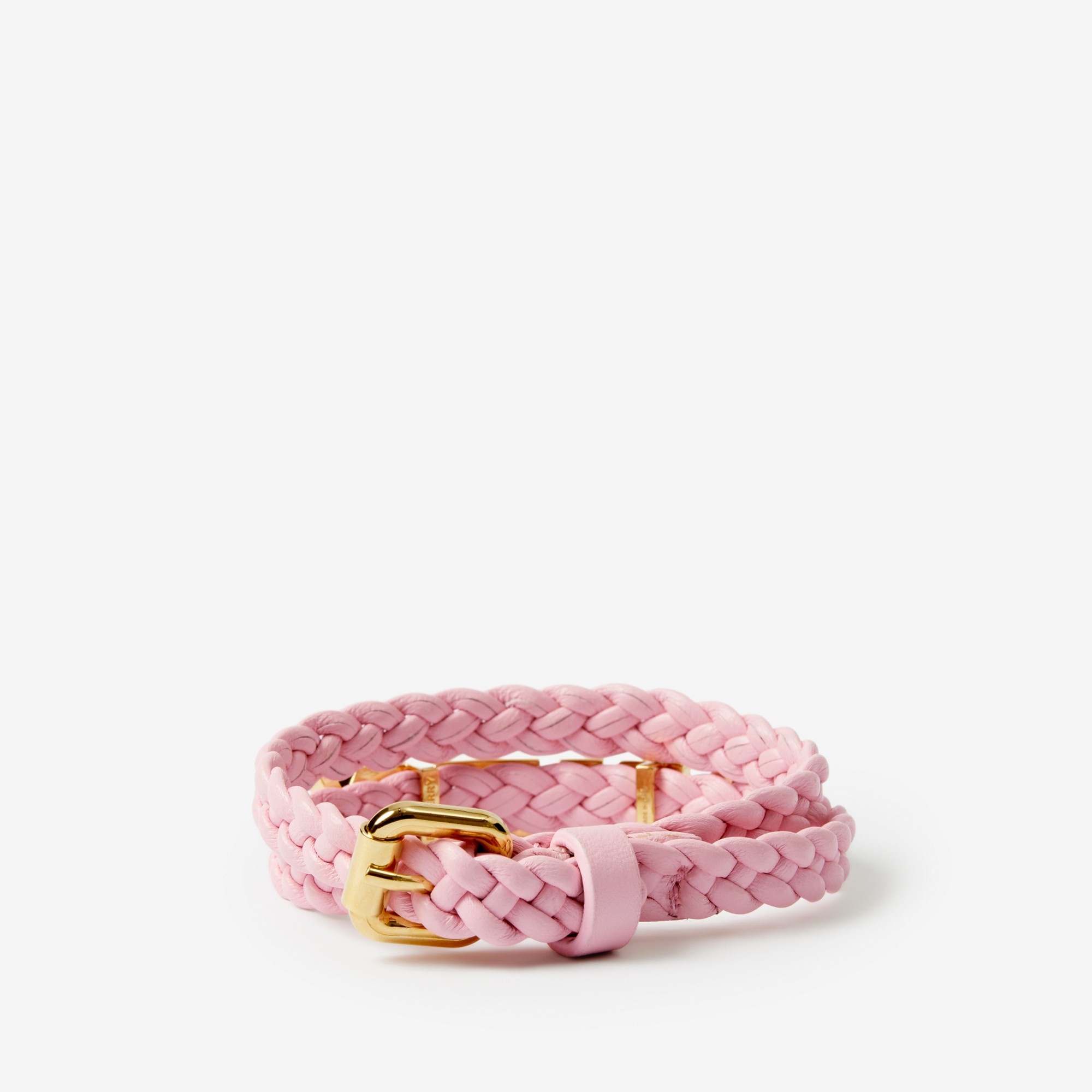 Gold-plated Logo Leather Bracelet - 2