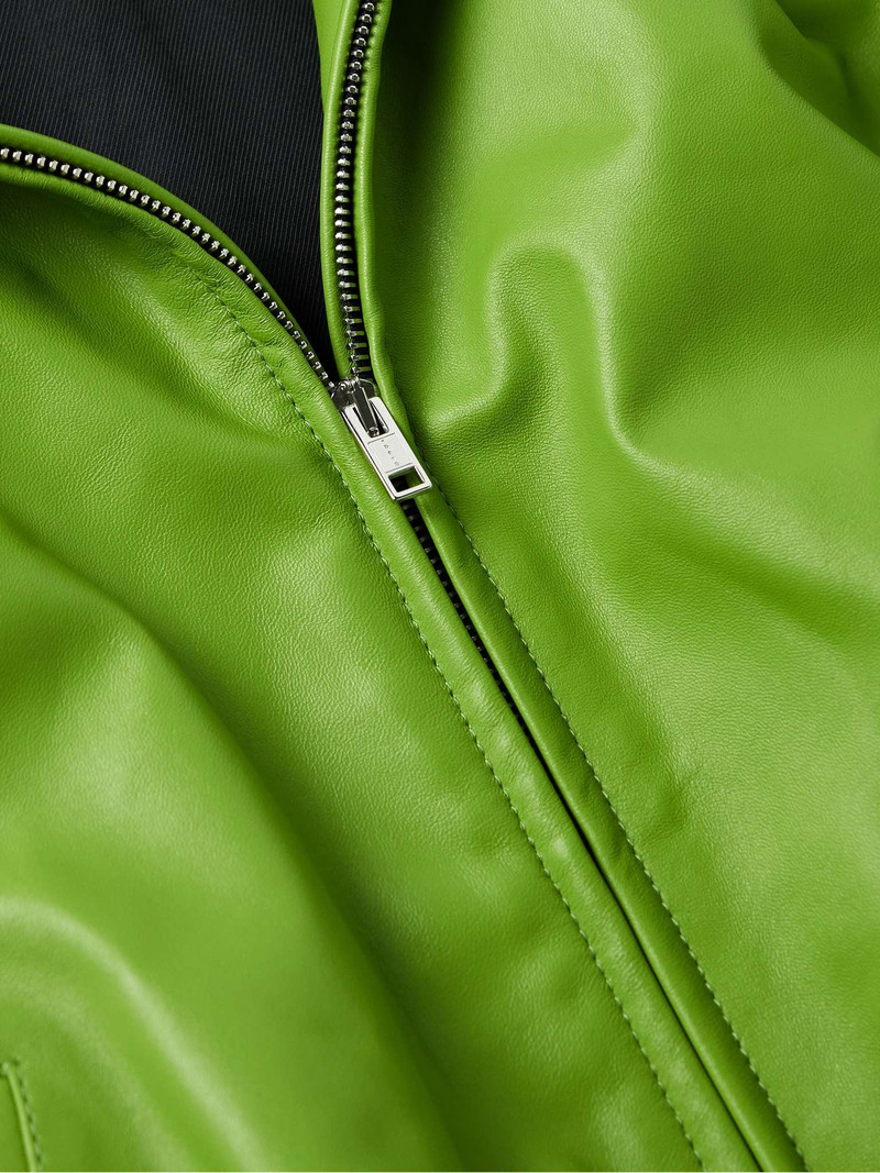 Oversized Leather Bomber Jacket 5