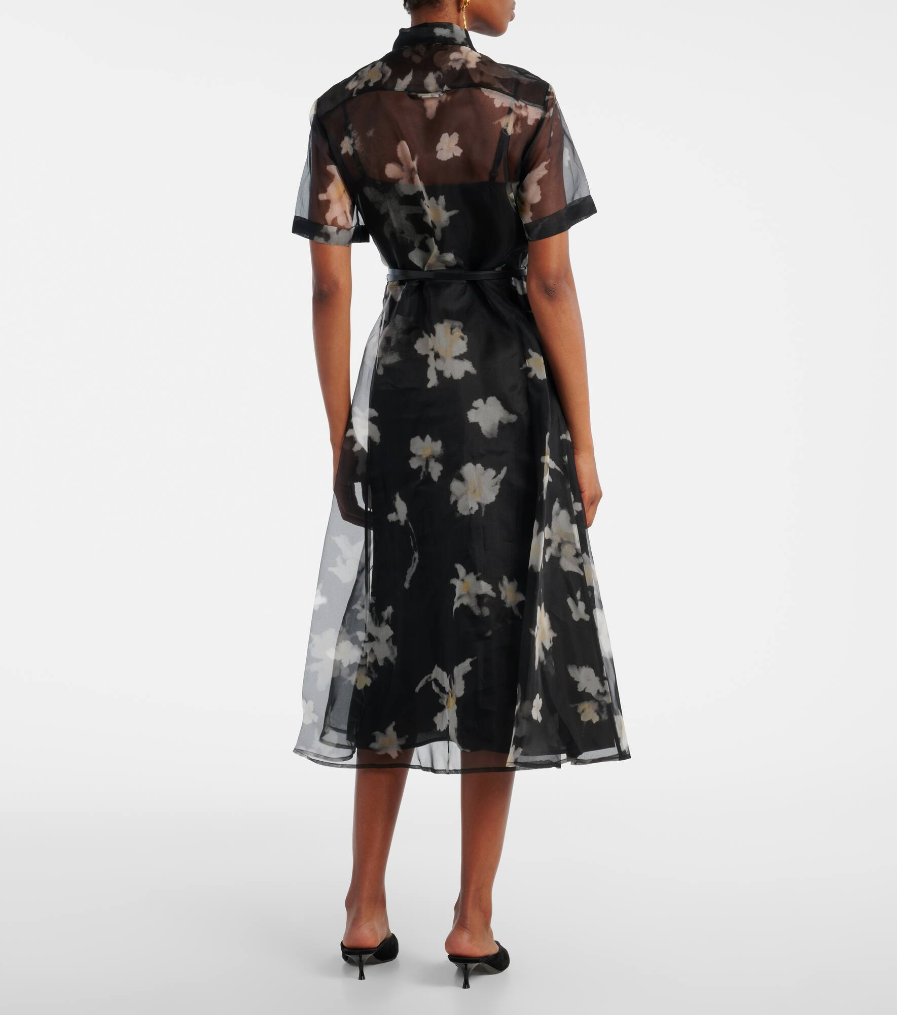 Kiera floral silk midi dress - 3