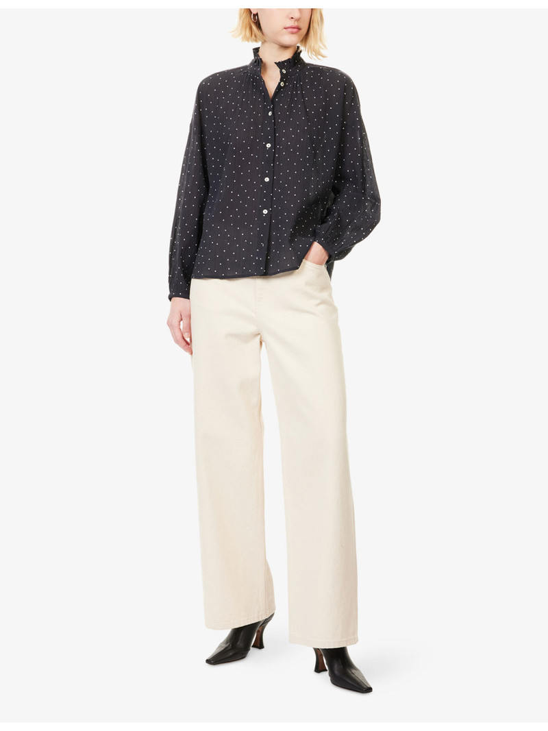 SKALL Hannah Polka-Dot Cotton-Poplin Shirt outlook