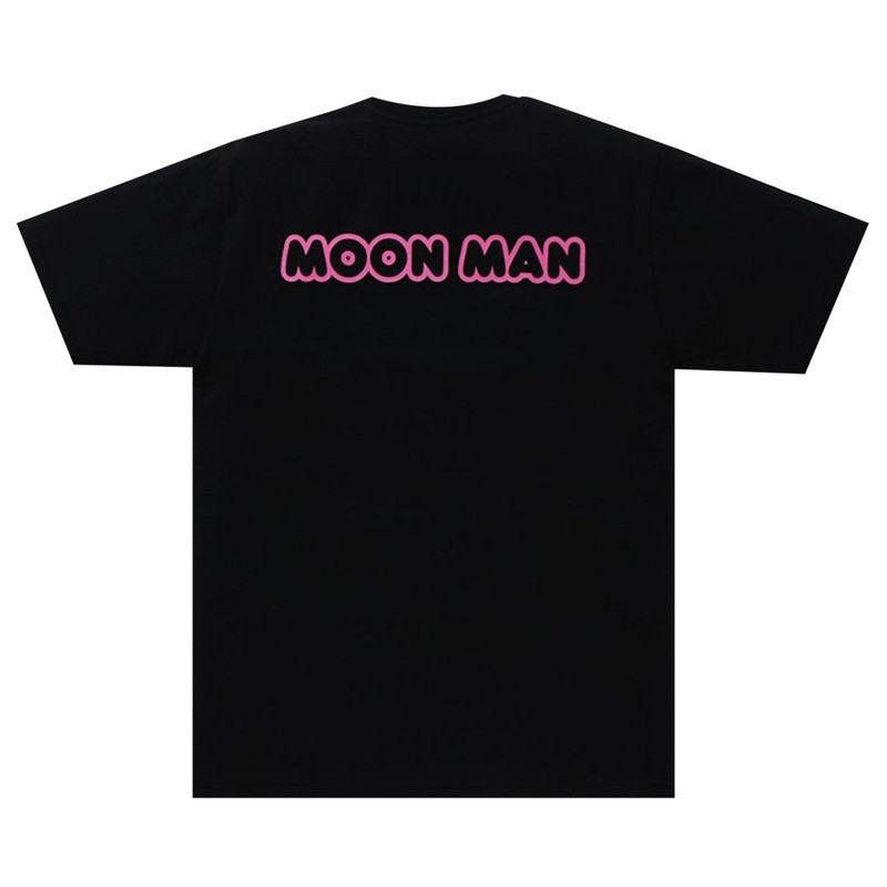 A BATHING APE® BAPE x Kid Cudi College Moon Man Tee 'Black' outlook